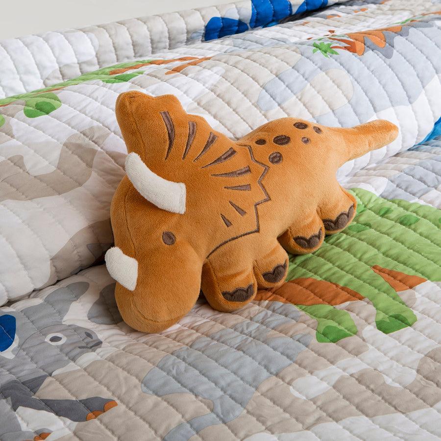 Little Twin Foot Dinosaur Reversible Coverlet Set Multicolor Olliix.com