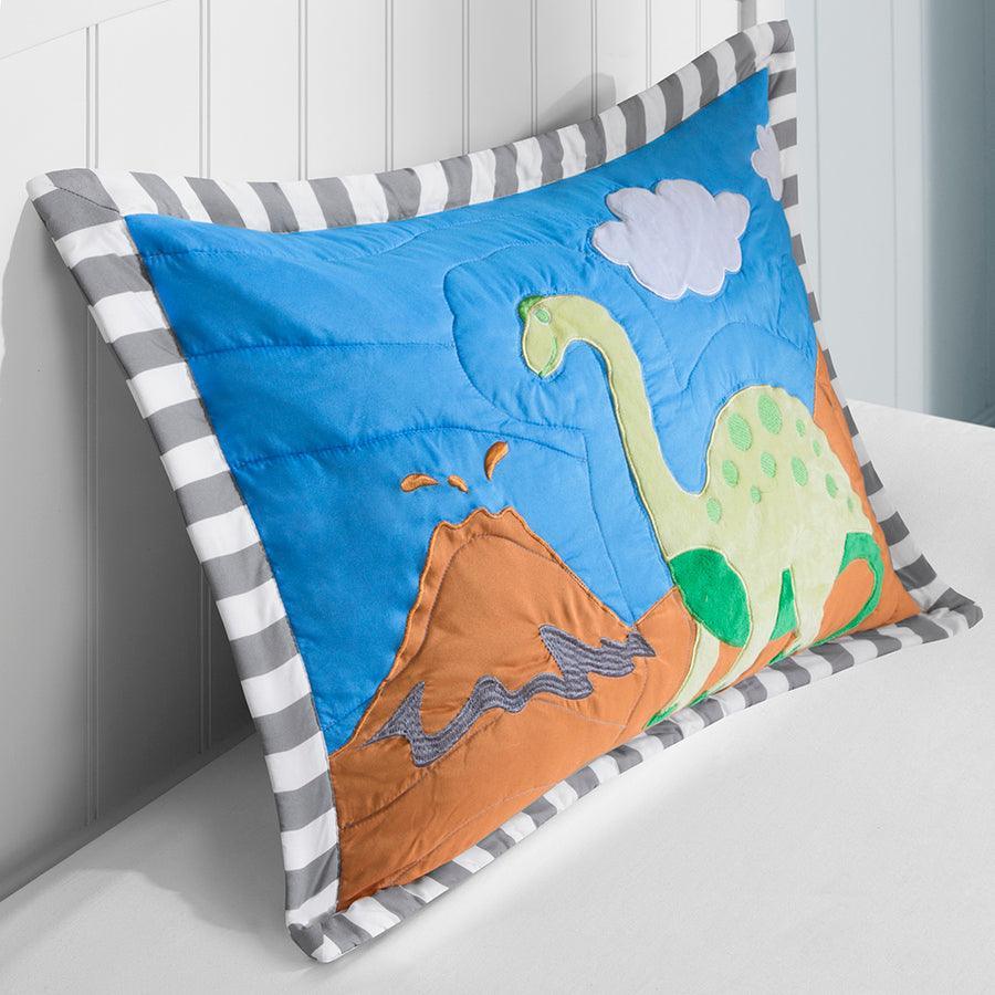 Little Twin Foot Dinosaur Reversible Coverlet Set Multicolor Olliix.com