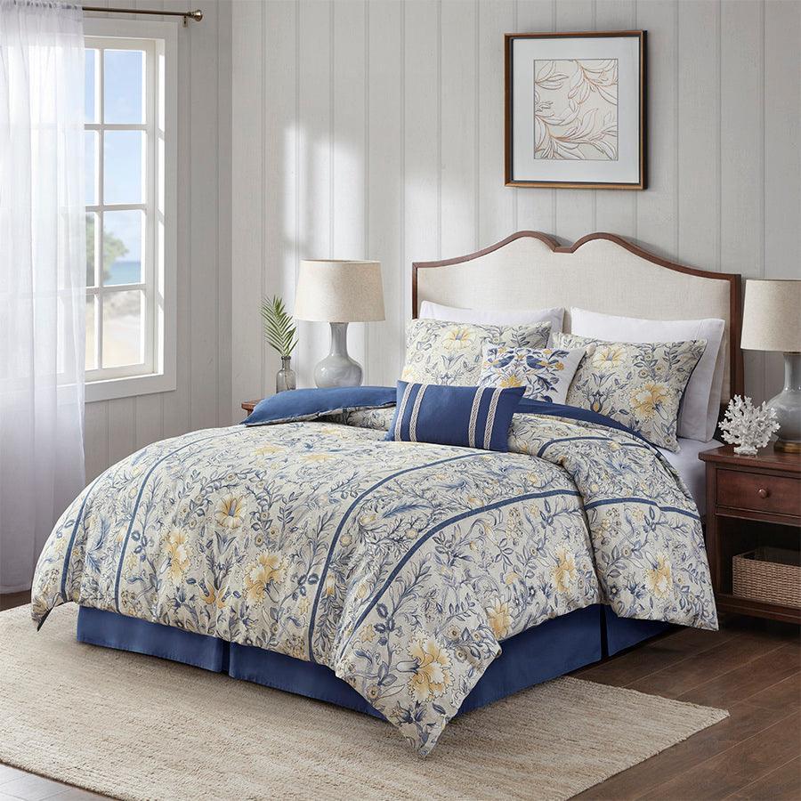 Livia 6 Piece Cotton Comforter Set King Olliix.com