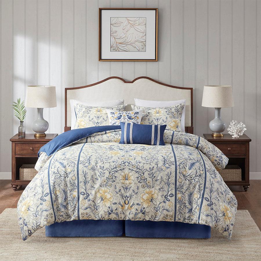 Livia 6 Piece Cotton Comforter Set King Olliix.com