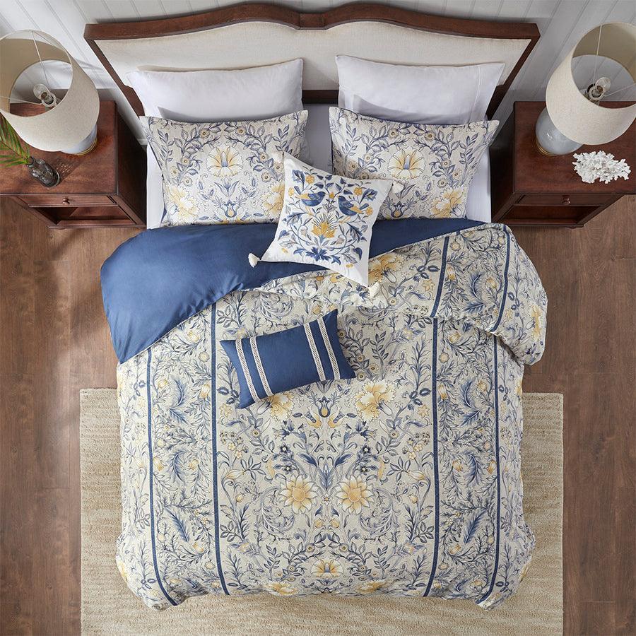 Livia 6 Piece Cotton Comforter Set King Olliix.com