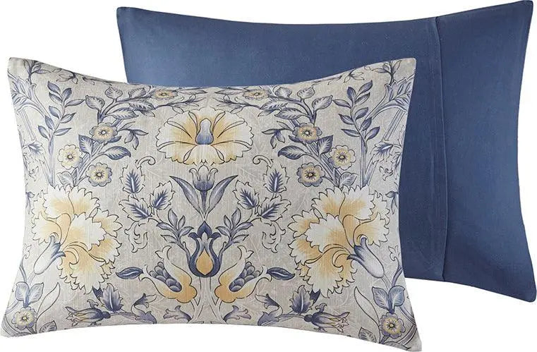 Livia King 5 Piece Cotton Duvet Cover Set Multicolor Olliix.com