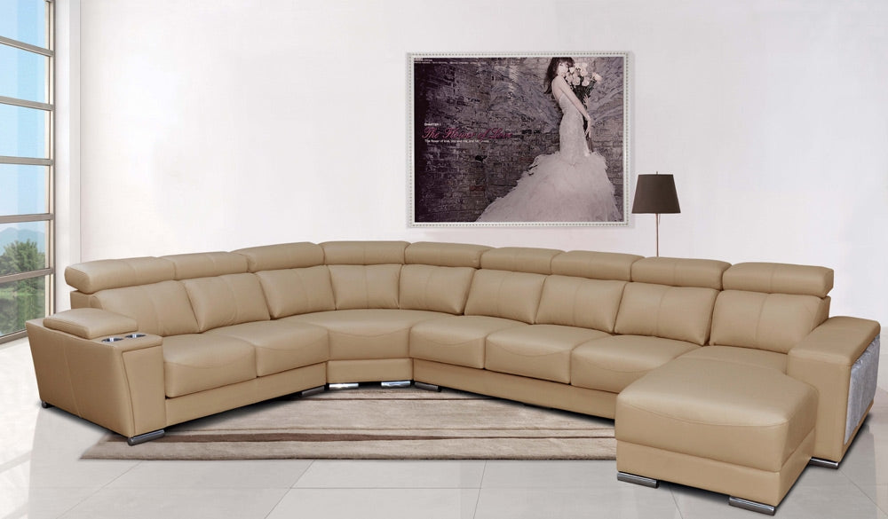 ESF Furniture - 8312 Modern Sectional Sofa with Sliding Seats - 8312 SECTIONAL RIGHT ESF Furniture