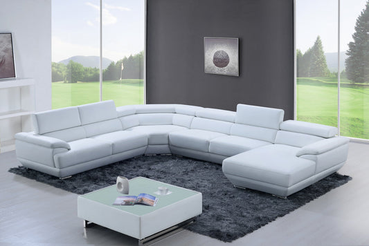 ESF Furniture - Extravaganza Sectional Sofa in Pure White - 430 Sectional Pure White ESF Furniture