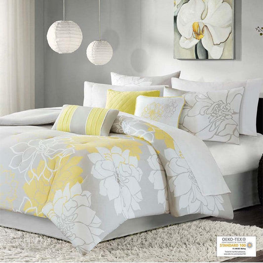 Lola California King Comforter Set Yellow Olliix.com