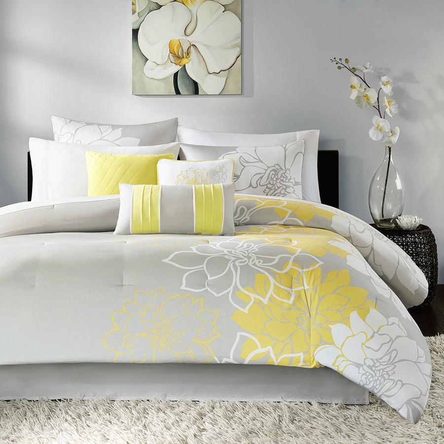 Lola California King Comforter Set Yellow Olliix.com