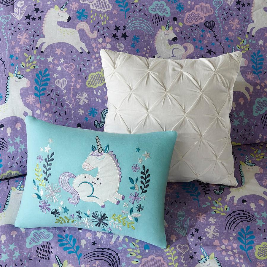 Lola Classic Unicorn Cotton Comforter Set Purple Twin Olliix.com