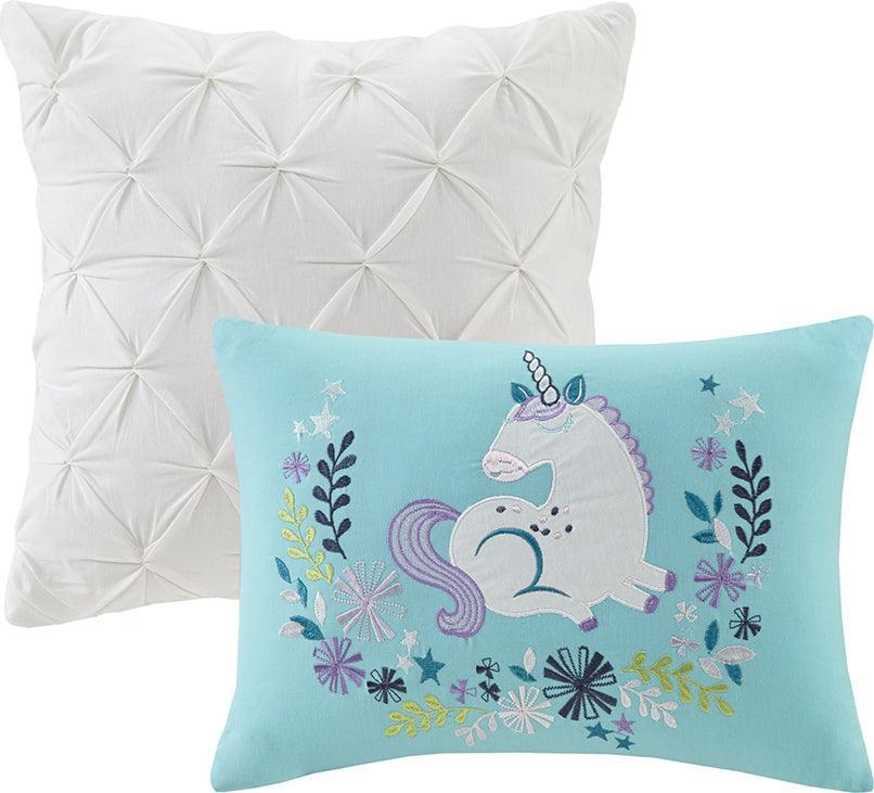 Lola Full/Queen Unicorn Cotton Comforter Set Purple Olliix.com