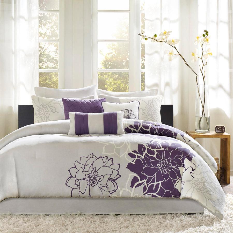 Lola Glam Comforter Set Purple Twin/Twin XL Olliix.com