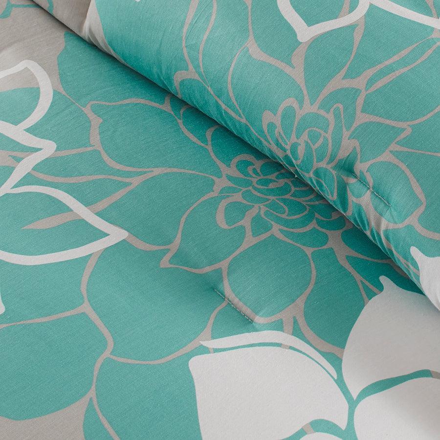 Lola King Comforter Set Aqua Olliix.com