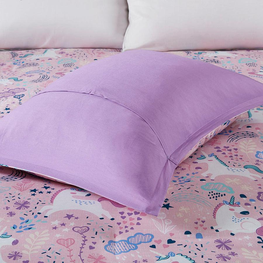 Lola Twin Unicorn Cotton Duvet Cover Set Pink Olliix.com