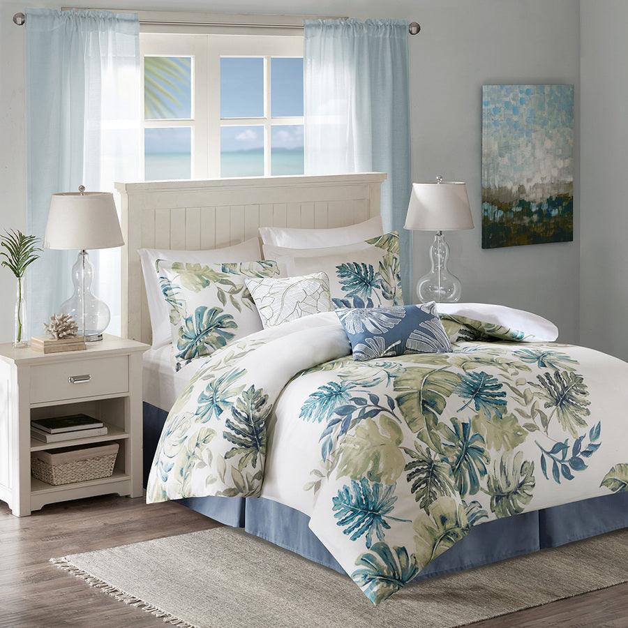 Lorelai Casual Cotton Printed 6 Piece Comforter Set in Multi King Olliix.com