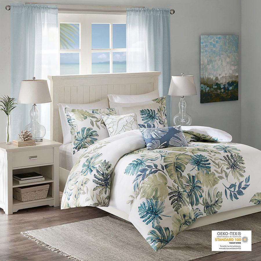 Lorelai Casual Cotton Printed 6 Piece Comforter Set in Multi King Olliix.com