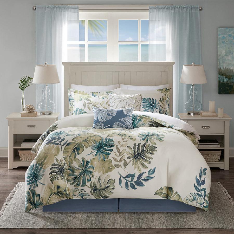 Lorelai Casual Cotton Printed 6 Piece Comforter Set in Multi King Olliix.com