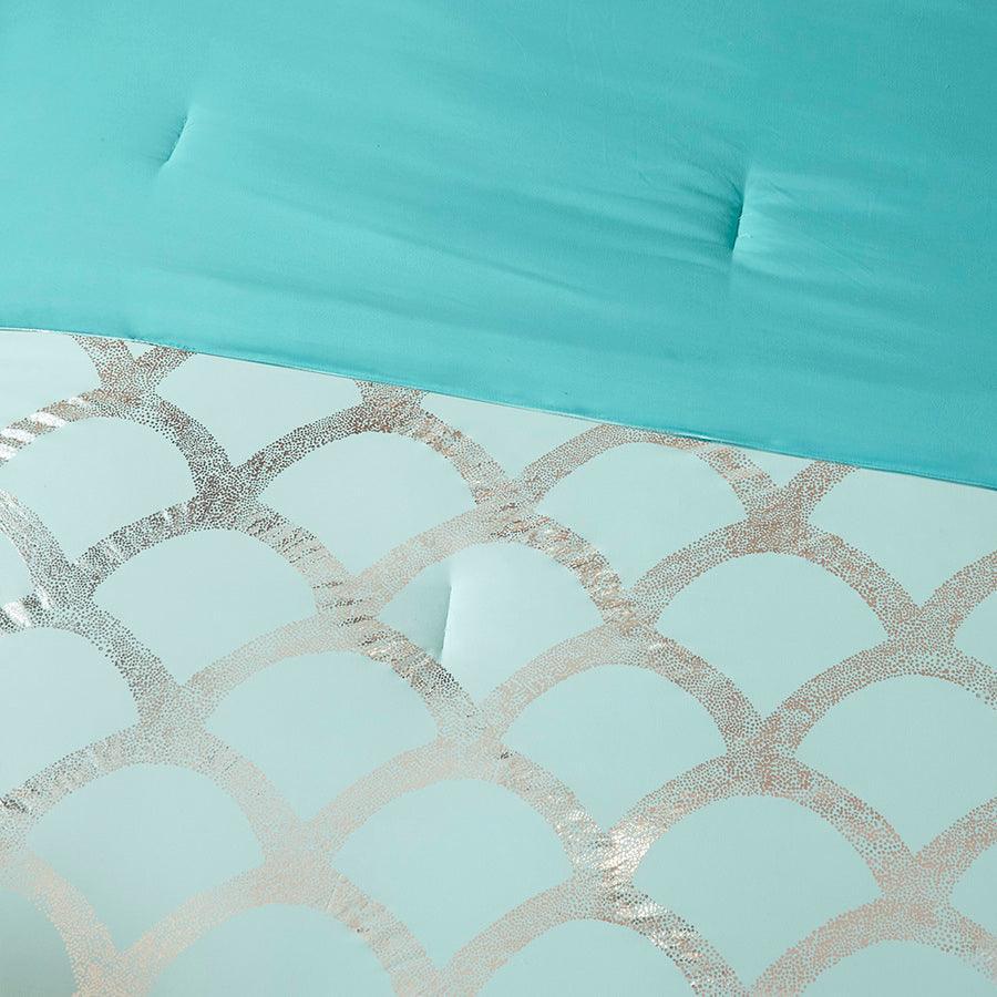 Lorna 20 " D Comforter and Sheet Set Aqua Queen Olliix.com