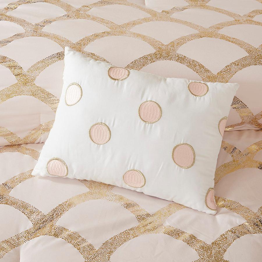 Lorna Comforter and Sheet Set Blush Queen Olliix.com