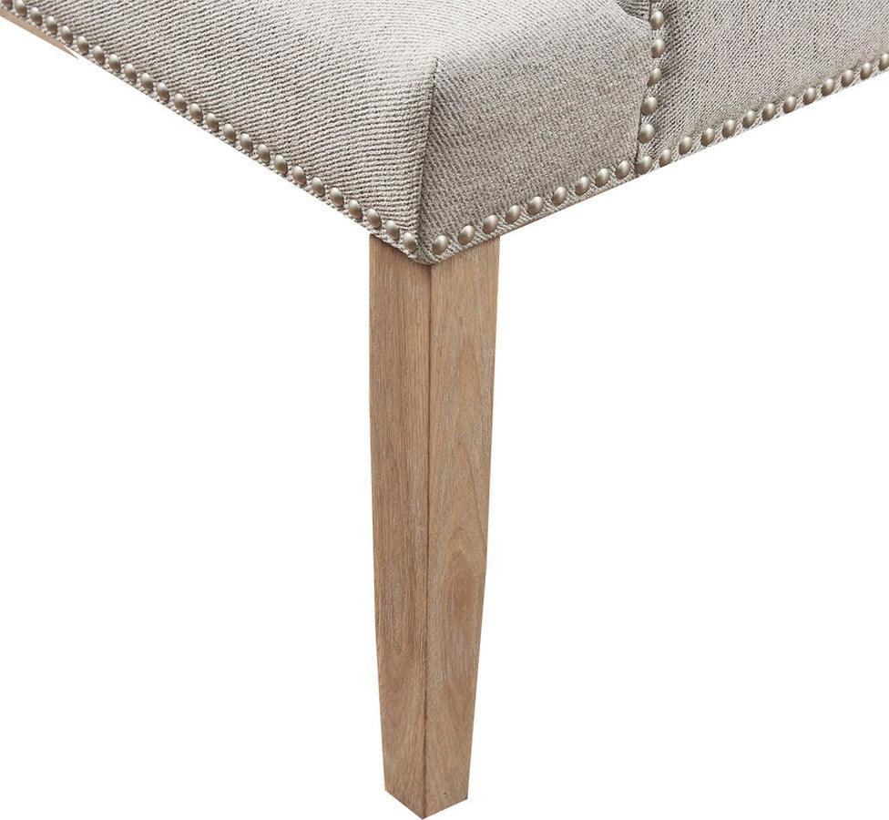 Lucas Button Tufted Captain Accent Chair Light Gray Olliix.com