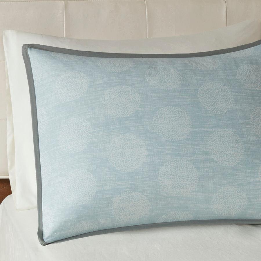 Lucinda King 7 Piece Reversible Cotton Sateen Comforter Set Seafoam Olliix.com