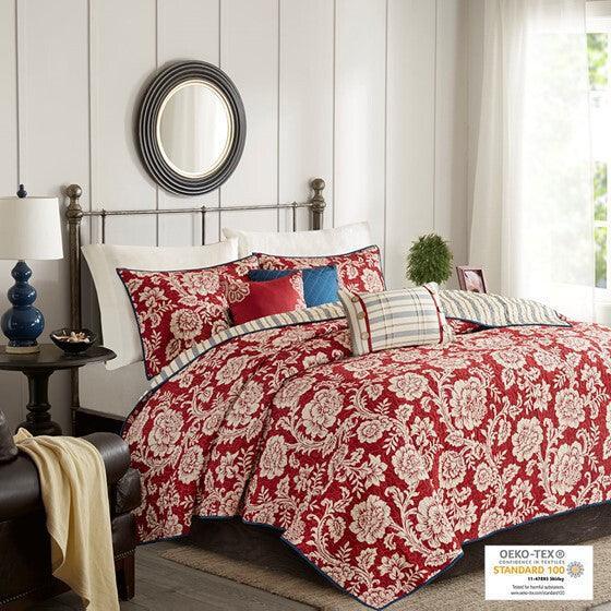 Lucy Coverlet & Bedspread Full / Queen Red Olliix.com