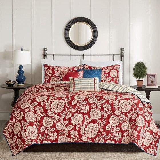 Lucy Coverlet & Bedspread Full / Queen Red Olliix.com