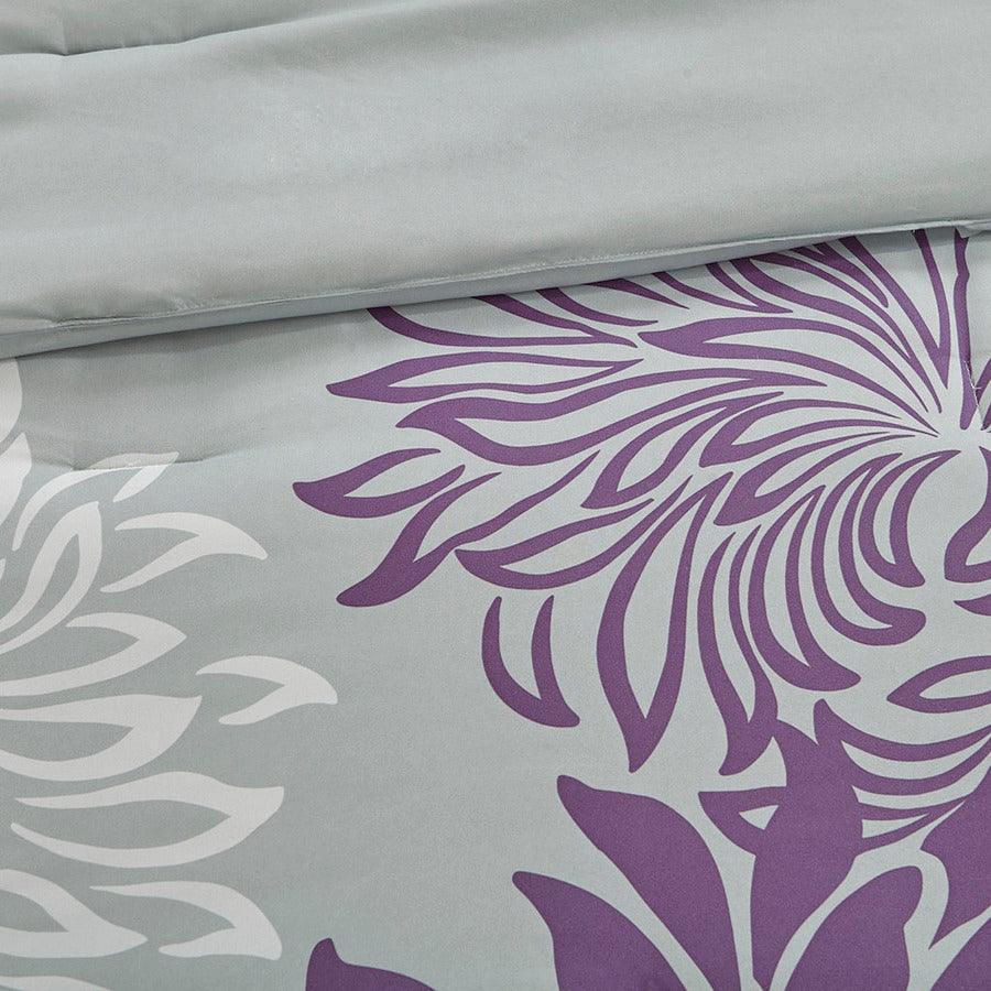 Maible Casual Complete Comforter and Cotton Sheet Set Purple Cal King Olliix.com