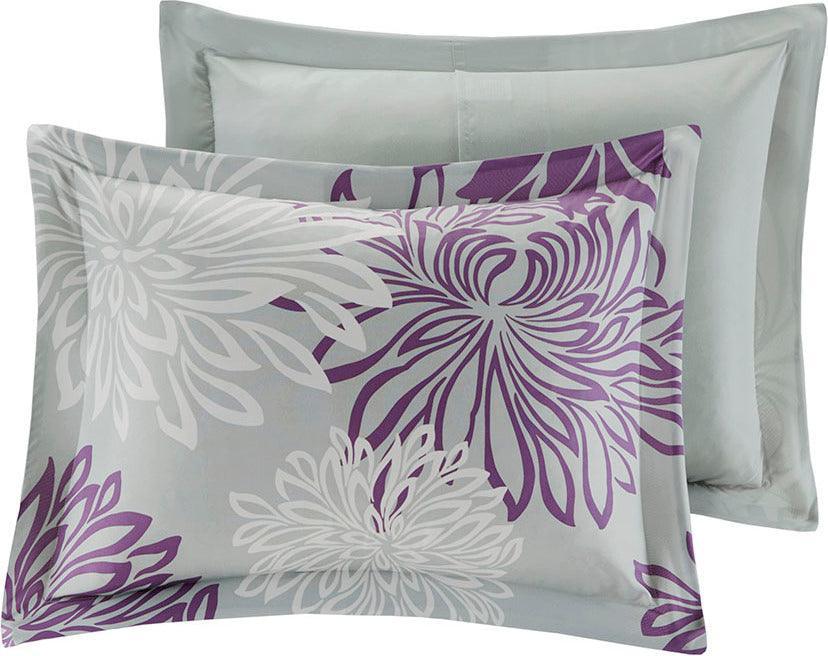 Maible Casual Complete Comforter and Cotton Sheet Set Purple Cal King Olliix.com