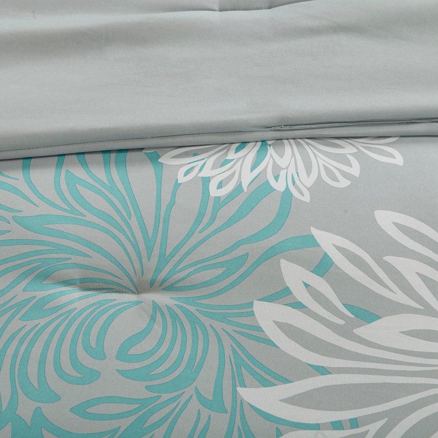 Maible Complete Comforter and Cotton Sheet Set Aqua Queen Olliix.com