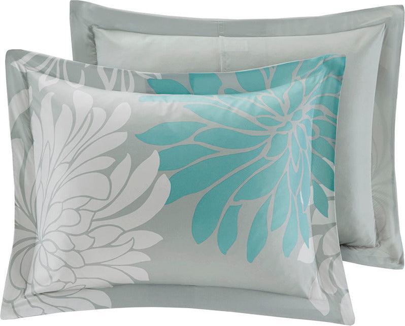 Maible Complete Comforter and Cotton Sheet Set Aqua Queen Olliix.com