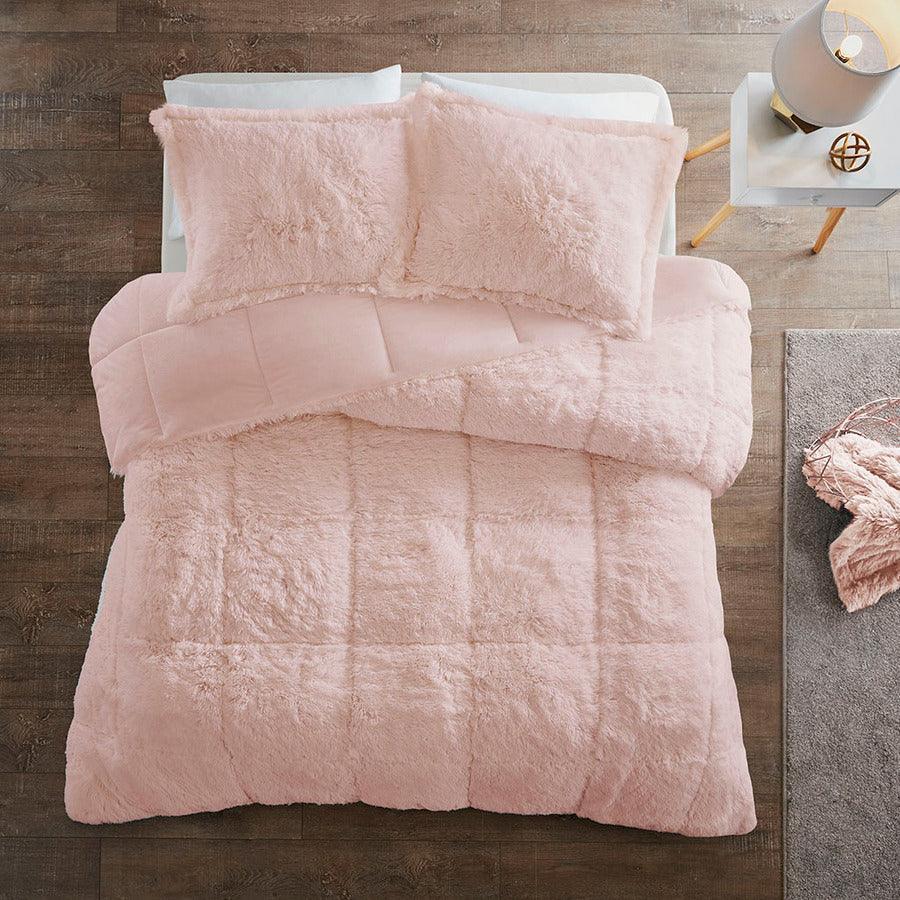 Malea Full/Queen Comforter (Set) Blush Olliix.com