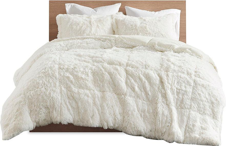 Malea Full/Queen Comforter (Set) Ivory Olliix.com