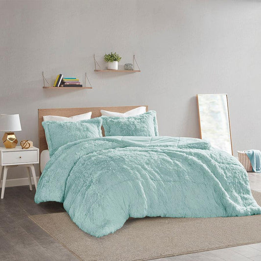 Malea King/Cal King Comforter (Set) Aqua Olliix.com