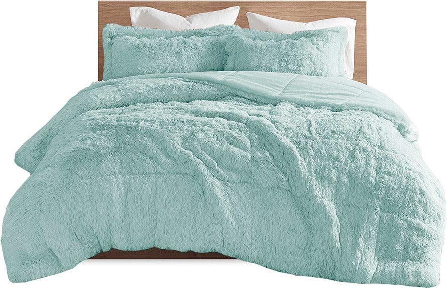 Malea King/Cal King Comforter (Set) Aqua Olliix.com