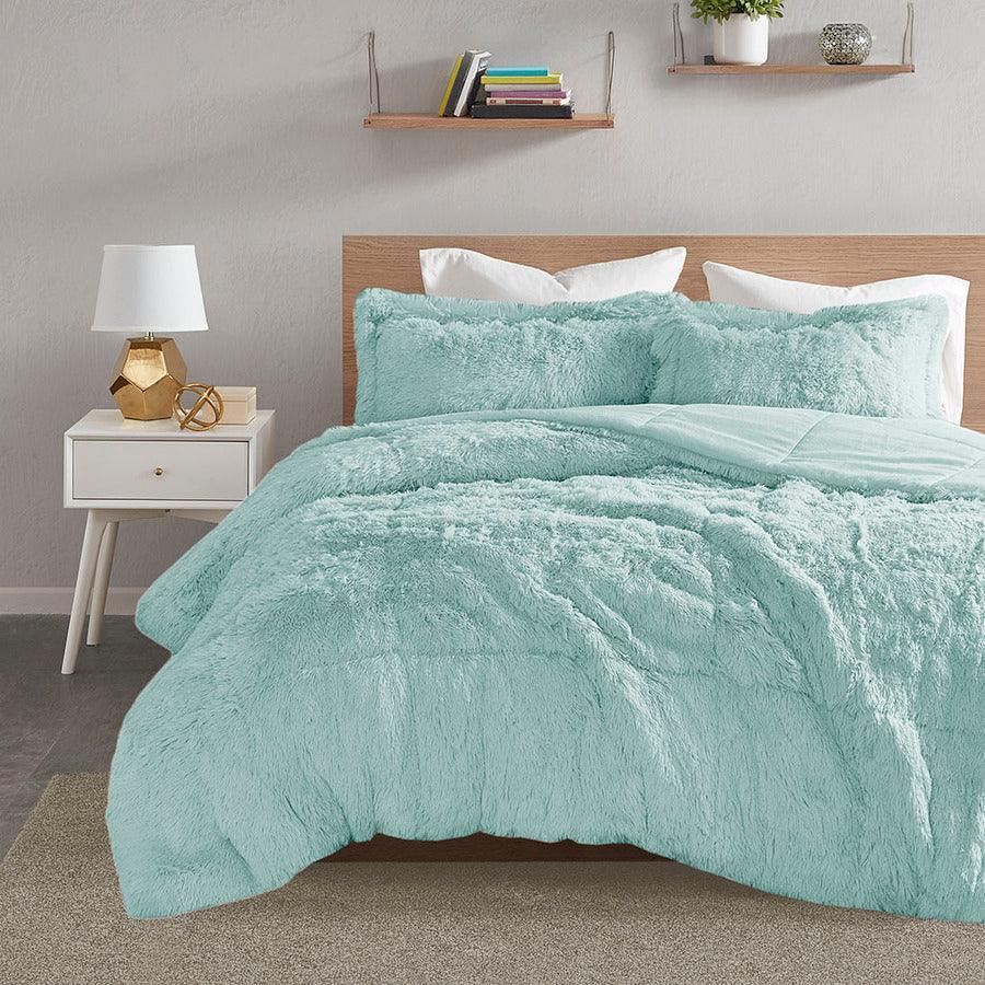 Malea King/Cal King Comforter (Set) Aqua Olliix.com