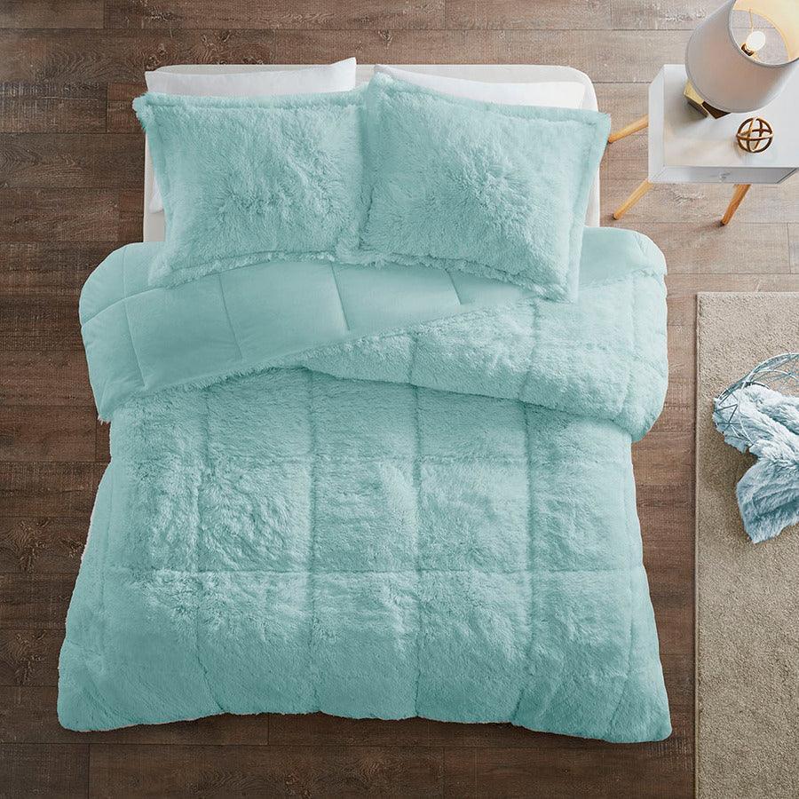 Malea King/Cal King Comforter (Set) Aqua Olliix.com