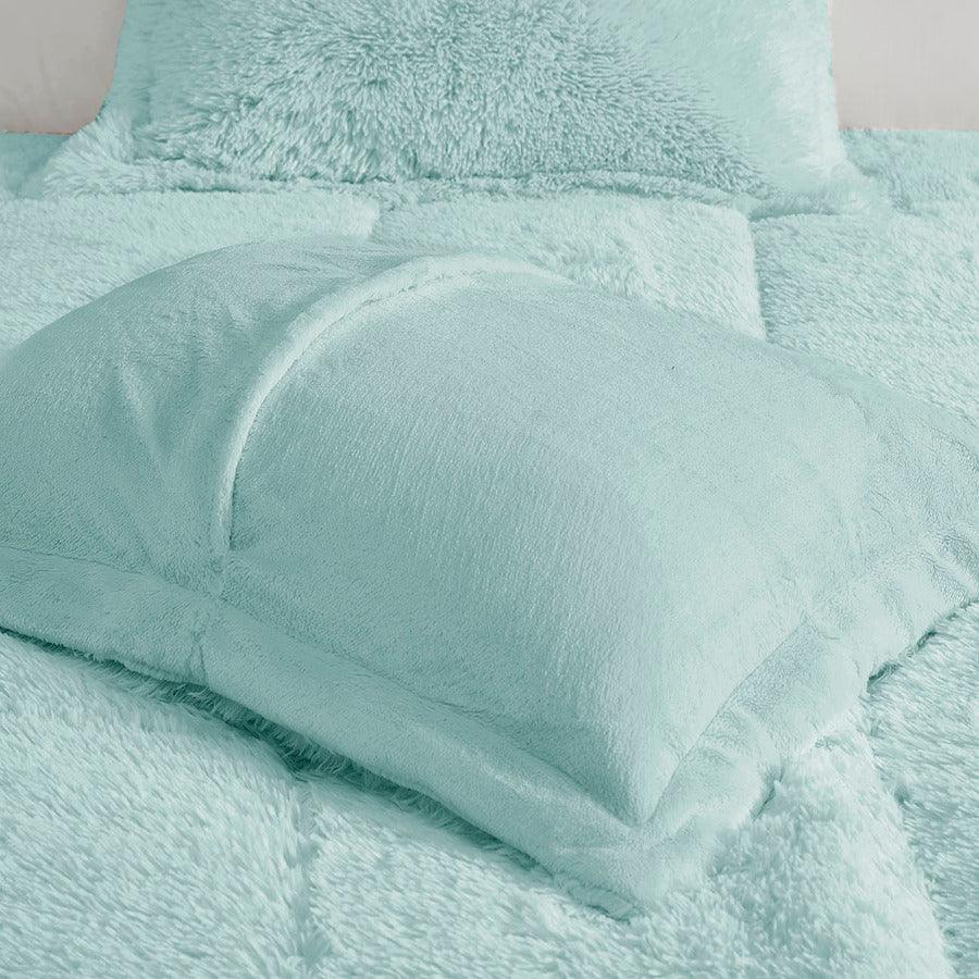 Malea King/Cal King Comforter (Set) Aqua Olliix.com