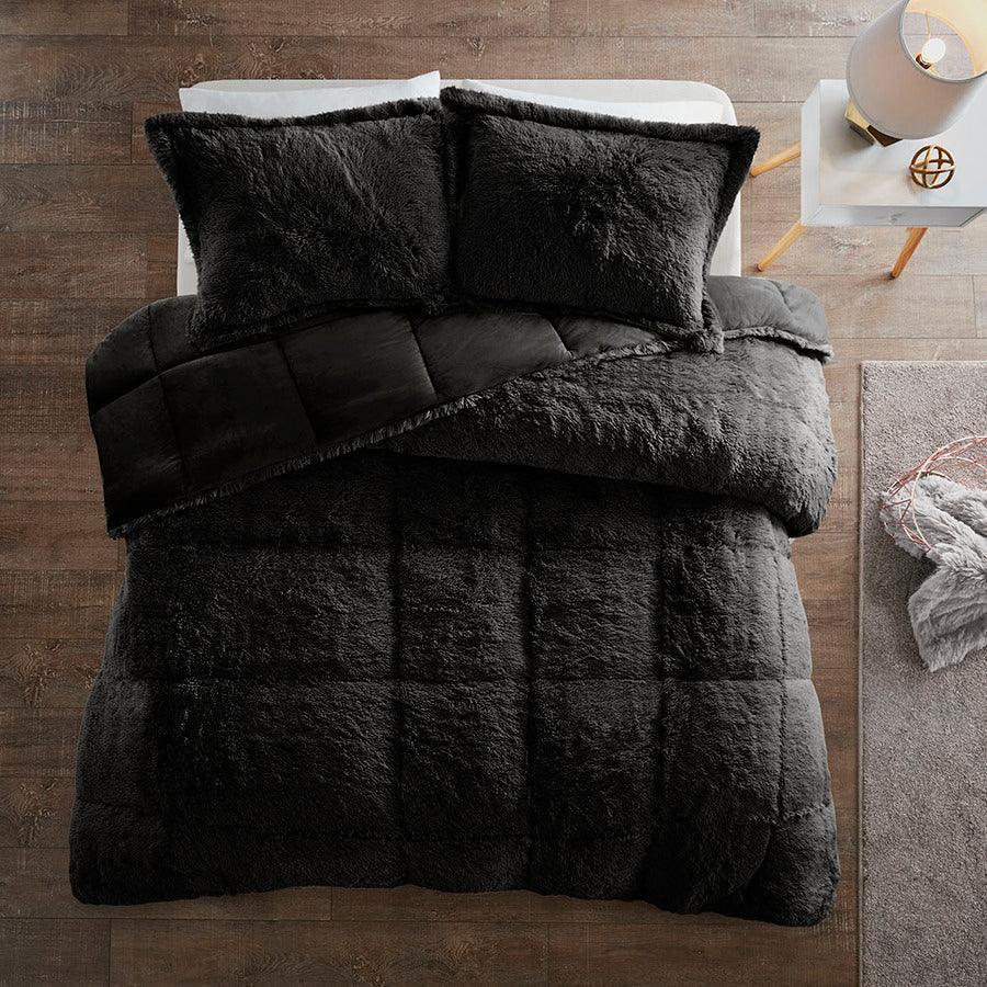 Malea King/Cal King Comforter (Set) Black Olliix.com