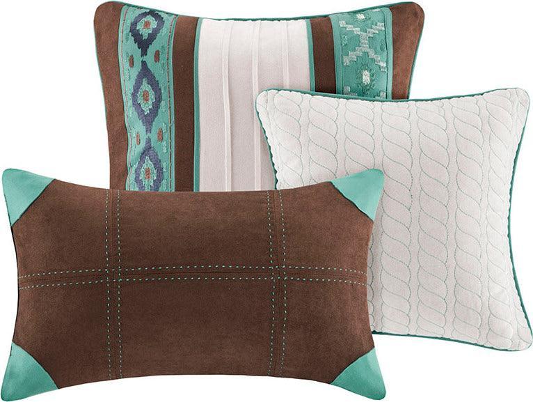 Malone King/California King 6 Piece Reversible Coverlet Set Blue Olliix.com