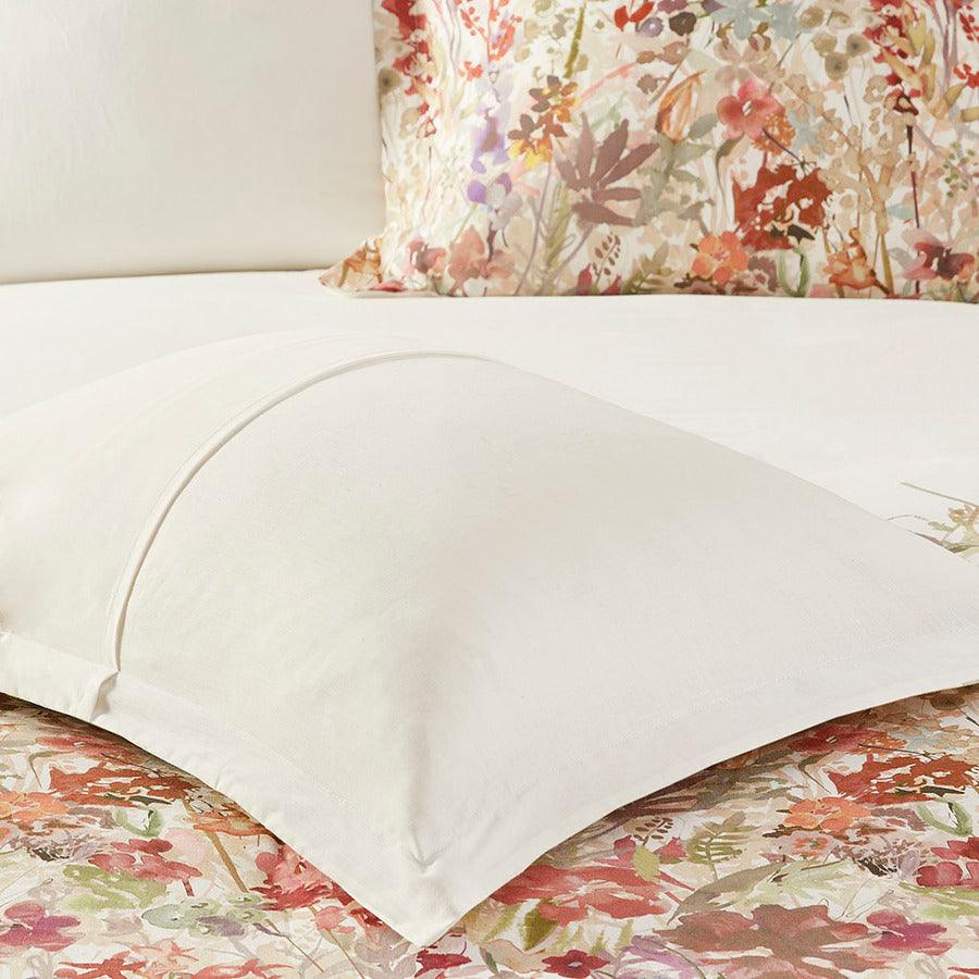 Mariana Transitional 3 Piece Cotton Printed Duvet Cover Set Full/Queen Multi Olliix.com