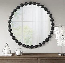 Marlowe Round Wall Decor Mirror Black Olliix.com