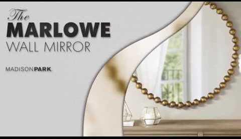 Marlowe Round Wall Decor Mirror Black Olliix.com