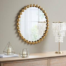 Marlowe Round Wall Decor Mirror Gold Olliix.com