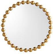 Marlowe Round Wall Decor Mirror Gold Olliix.com