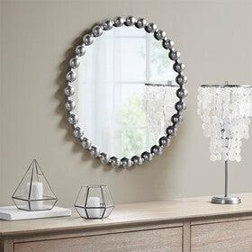 Marlowe Round Wall Decor Mirror Silver Olliix.com