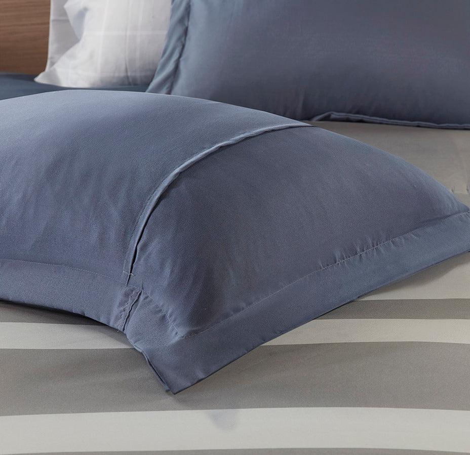 Marsden Complete Bed Set Including Sheets Blue & Gray Full Olliix.com