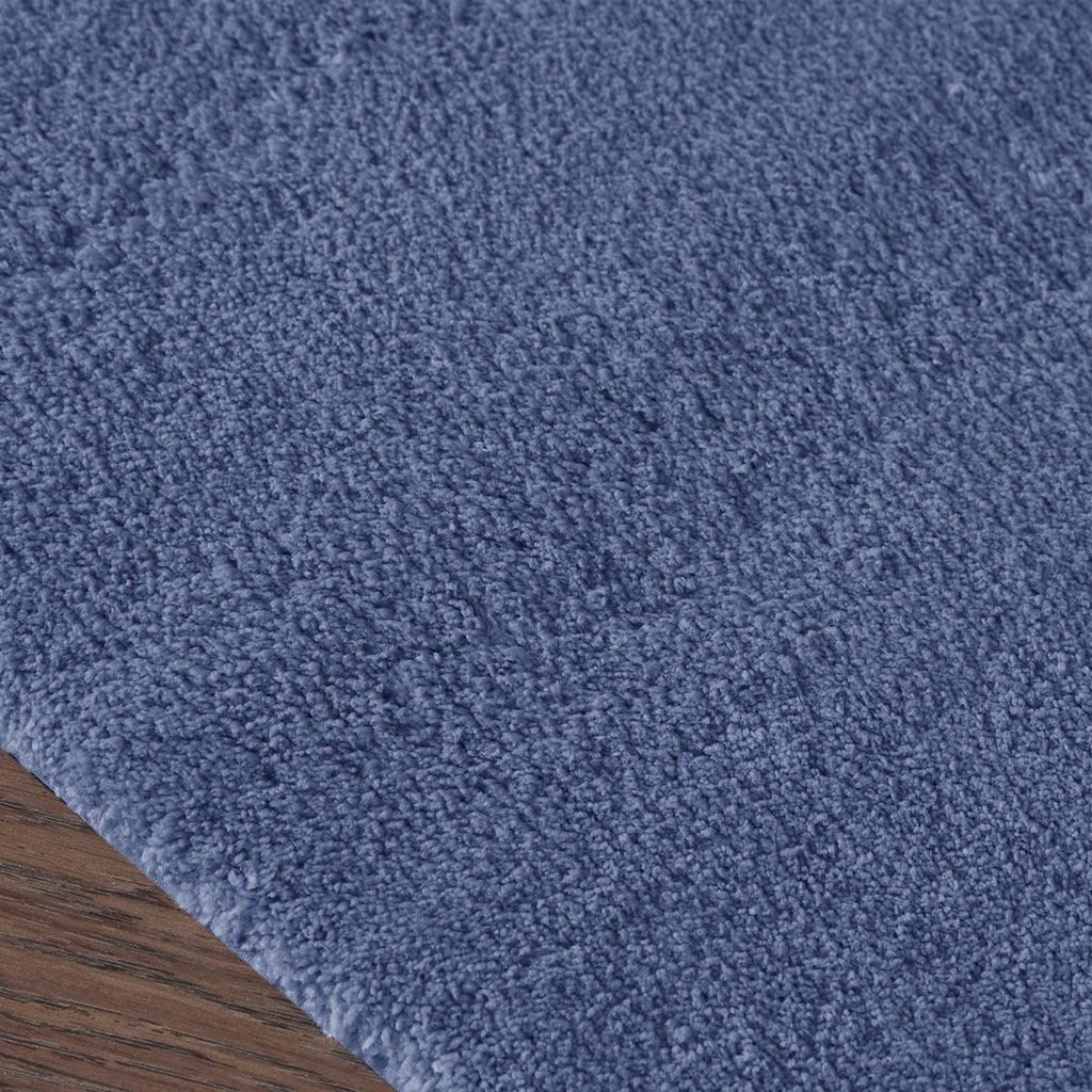 Marshmallow 20x24" Bath Rug Navy Olliix.com