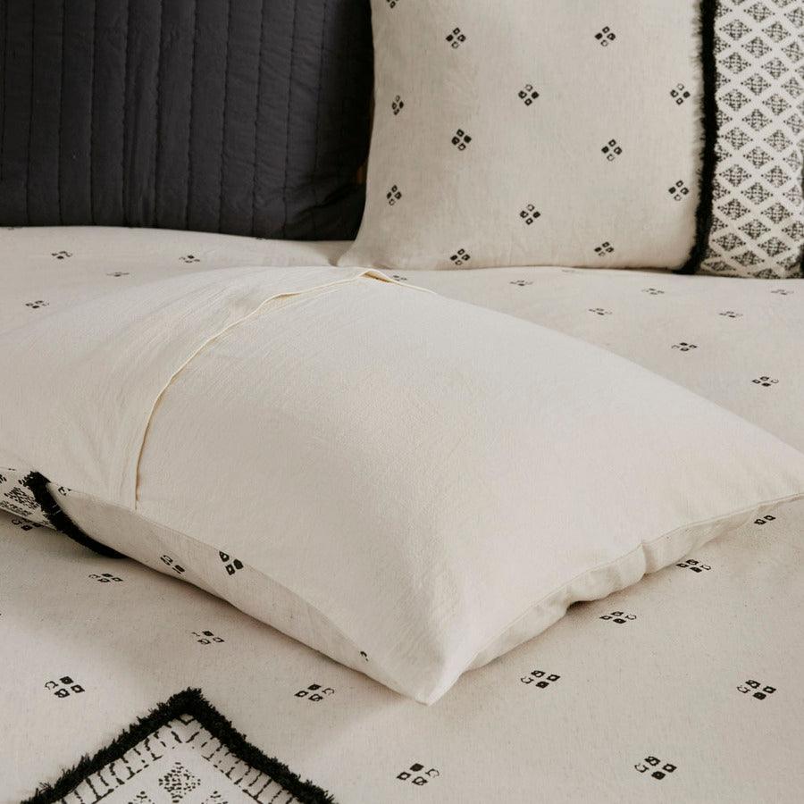 Marta Casual 3 Piece Flax and Cotton Blended Comforter Set Natural Full/Queen Olliix.com