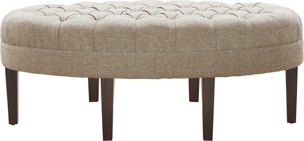 Martin Modern Surfboard Tufted Ottoman 48W x 27.5D x 18H Linen Olliix.com