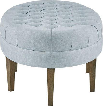 Martin Modern/Contemporary Surfboard Tufted Ottoman 48"W x 27.5"D x 18"H Dusty Blue Olliix.com