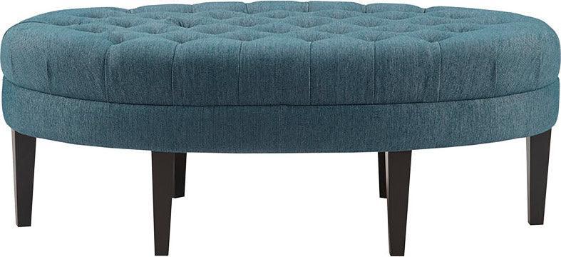 Martin Transitional Surfboard Tufted Ottoman 48W x 27.5D x 18H" Blue Olliix.com