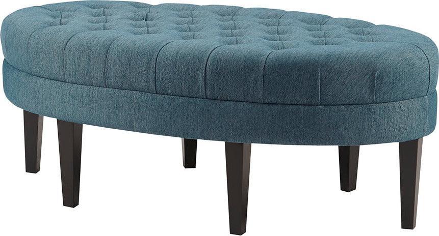 Martin Transitional Surfboard Tufted Ottoman 48W x 27.5D x 18H" Blue Olliix.com